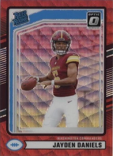 2024 Panini Donruss - Rated Rookie Jayden Daniels #389 Optic Preview Red Wave...