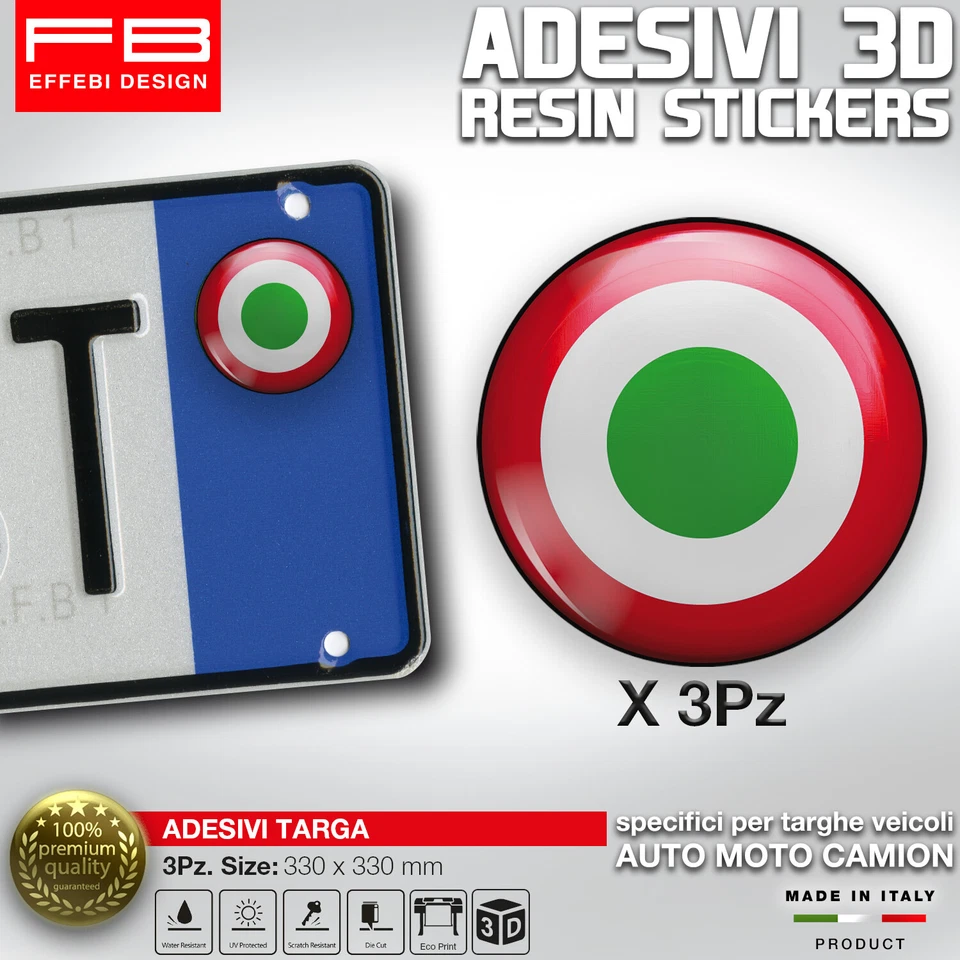 FB DESIGN ADESIVI sticker bollino targa/plate VESPA 125 150 GS PX ITALY Auto, Moto NEW!