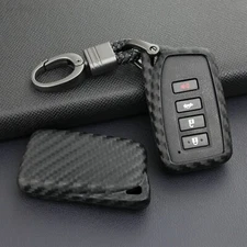 Car Key Fob Chain Case Accessories For Lexus IS ES NX RX GS LX RC Carbon Fiber