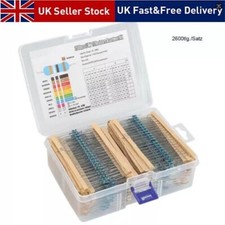 2800pcs 1 ohm - 10M ohm 130 values 1/4W Metal Film Resistors Assortment Kit Tool
