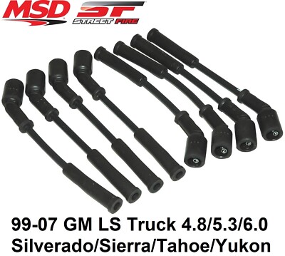 MSD 5574 Street Fire Spark Plug Wire Set Fits LS Truck Engines 99-07 4.8/5.3/6.0