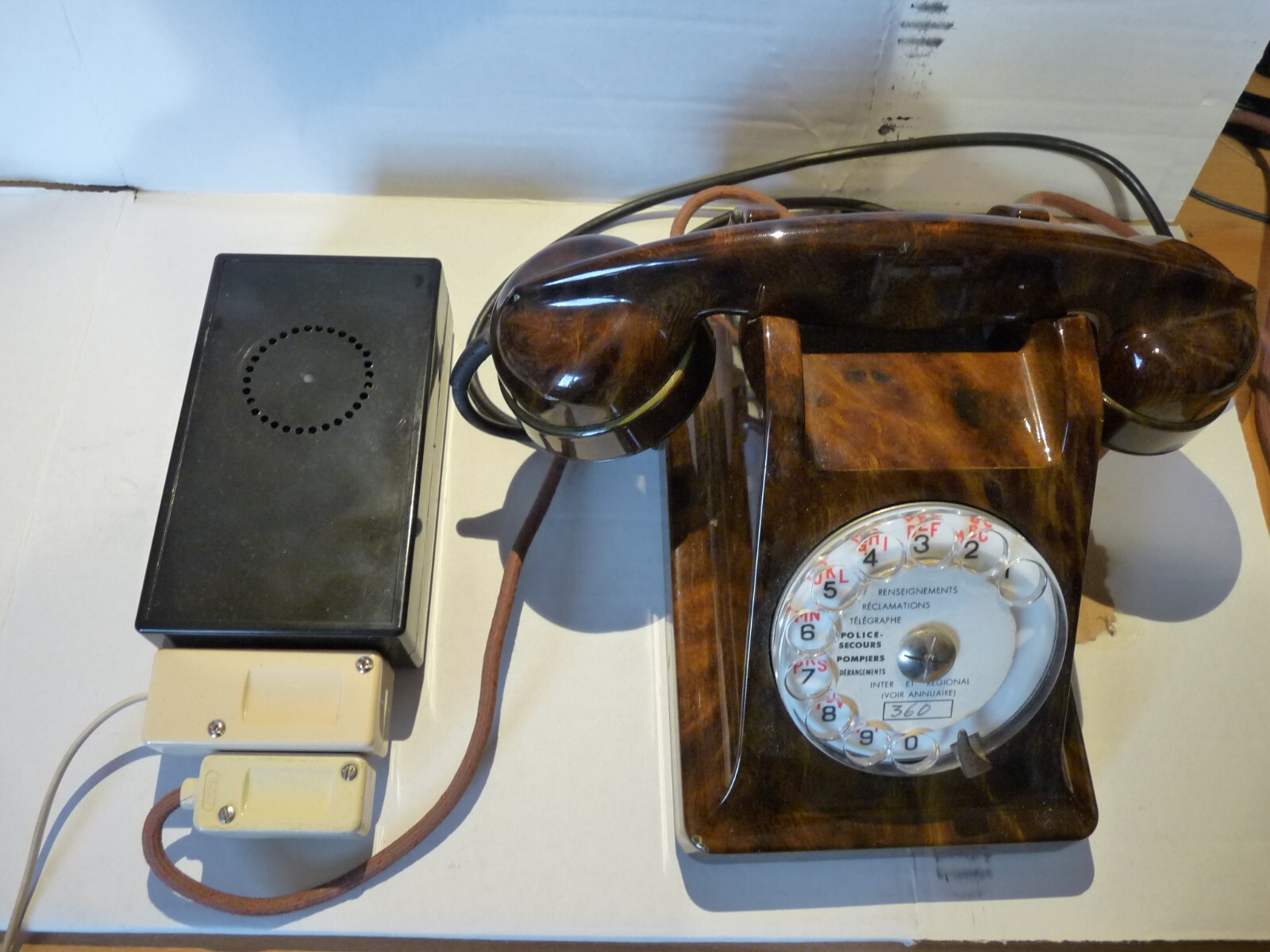 Sonnerie extérieur à cloche vintage en acier chromé pour téléphone fixe ancien fixe