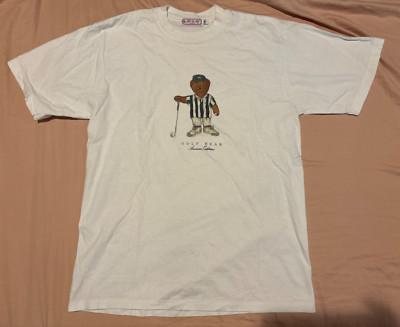 Fil A Fil Paris T-Shirt Golf Bear Sz M