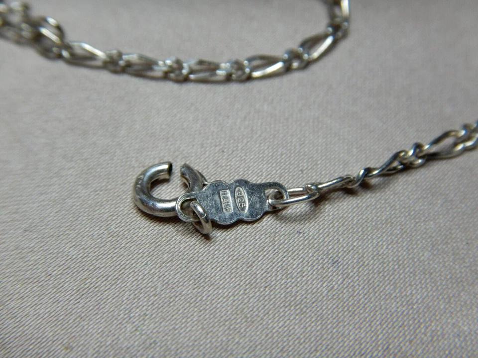 COLLAR CADENA PLATA ESTERLINA VINTAGE DE UNOAERRE DE ITALIA 50 cm LARGO 3356 Foto 4 de 4