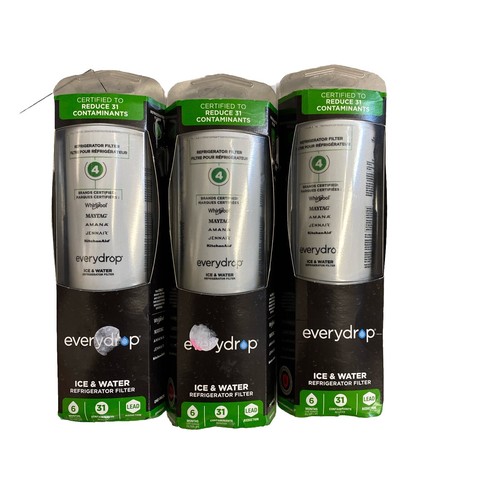 3 - EveryDrop by Whirlpool Refrigerator Ice & Water Filter 4 - EDR4RXD1 new