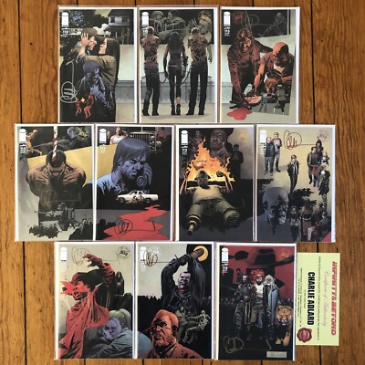 Walking Dead #115 B-K Connecting Cover Variant Set Charlie Adlard SIGNED w/COA