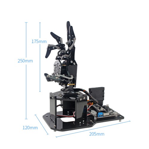 Robot biónico de código abierto mano derecha 5 dedos uHand2.0 para versión Arduino - Imagen 3 de 4