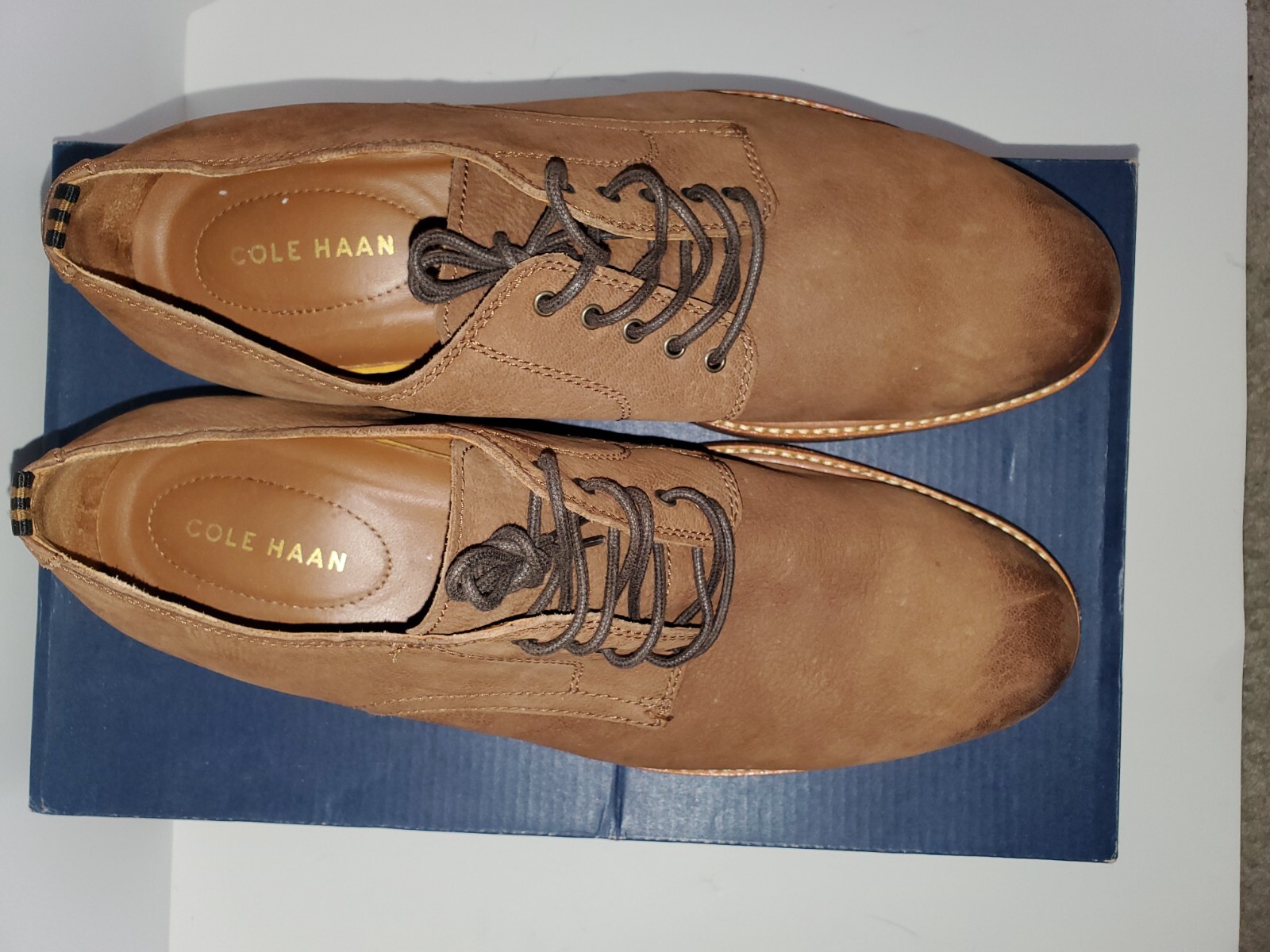 SAOLA Scarpe stringate uomo Cole Haan Frankland in pelle colore marrone cioccolato taglia 12M