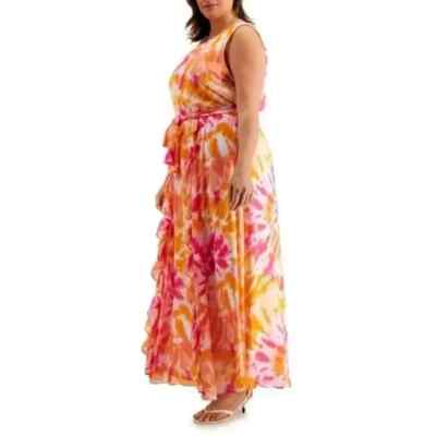 white christmas dresses Tie Dye Off Shoulder Maxi Dress. Blue Drop Waist Dress by Nuichan