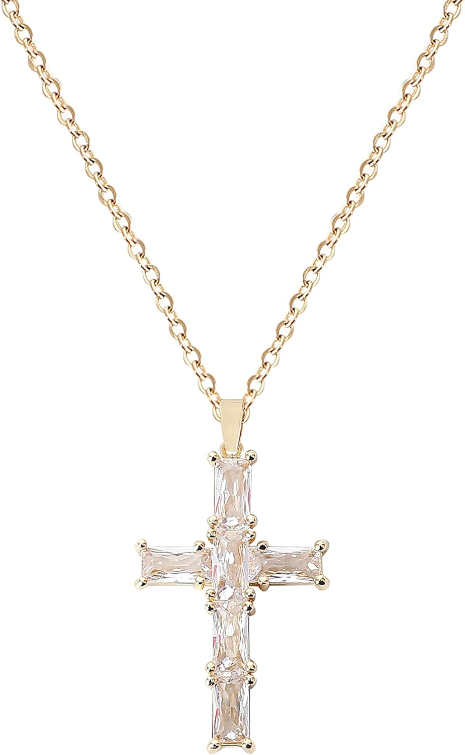 Gold Cross Pendant Necklace for Women Elegant Jewelry Gift