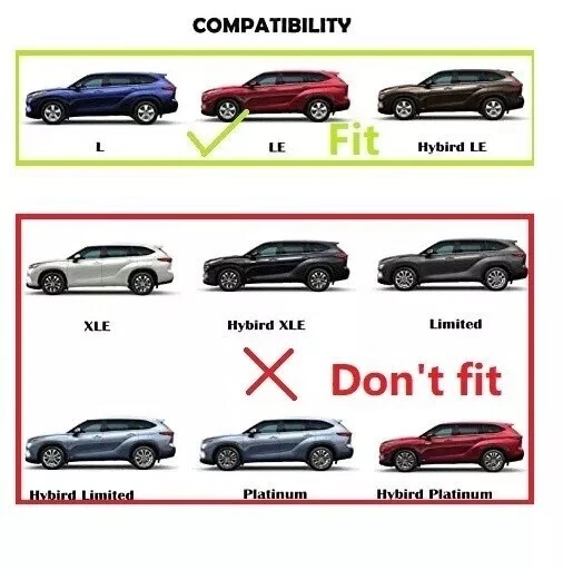 可上锁适用于丰田 Highlander L LE 2020 - 2025 车顶架轨道横杆行李箱 — 第 4/4 张图片