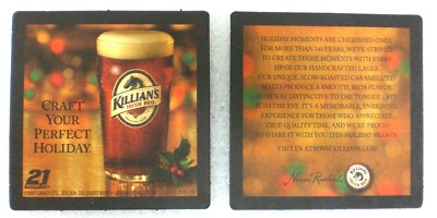 20 KILLIANS IRISH RED ''CRAFT YOUR PERFECT HOLIDAY'' Bar Beer Pub Coasters 2007