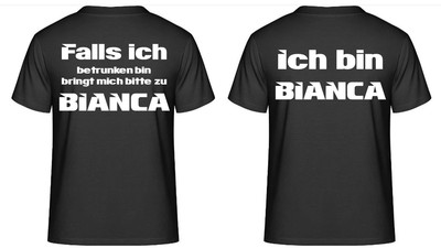 Partner T-Shirts - Falls ich betrunken bin bringt mich zu....../ Ich bin .......