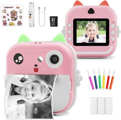 Kinderkamera mit Sofortdruck Kamera Rosa 32GB