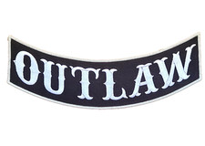OUTLAW BIKER PATCH 12X3 motorcycle jacket vest leather harley softail dyna USA