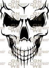 Aufkleber "Skull 5" mittel, Autoaufkleber, Totenschädel, Totenkopf, (1960)