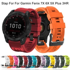 For Garmin Fenix 7 7X 6 6X Pro 5 5X 3HR Epix Watch Band Silicone Strap Quick Fit
