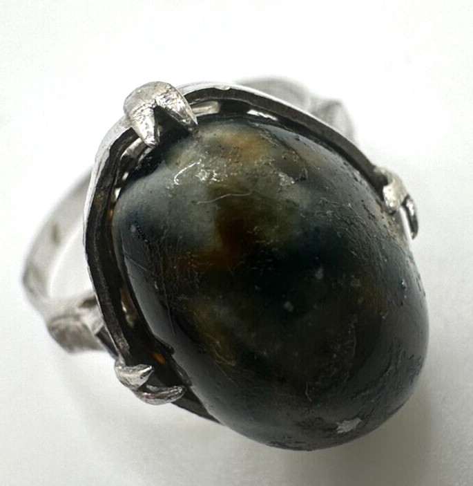 930 Sterling Silver Shell Ring - image 4