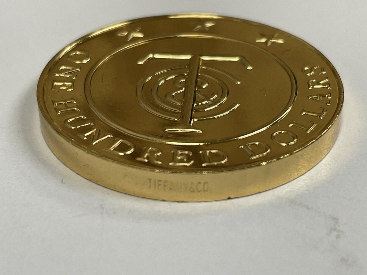 Tiffany & Co. $100 Gold Plated Tiffany Money Coin Token | eBay