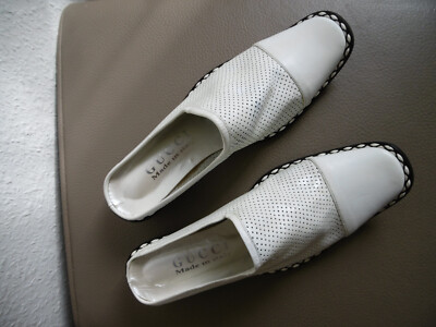 Exclusiv: GUCCI Pantolette in weiß   made in Italy