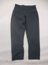 ZELLA Size M Womens Black High Rise Stretch Pull On Athletic Crop Leggings 261