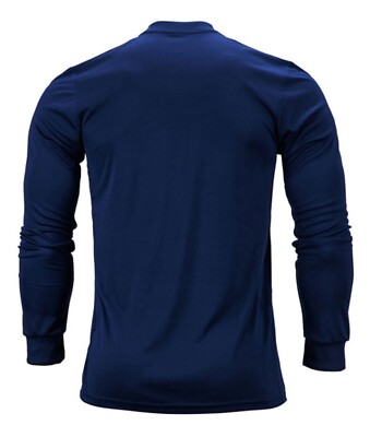 Adidas Men STRIPE 19 Shirts L/S Soccer Run Navy Casual Tee Shirt