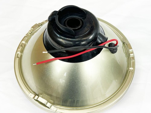 Paar 7" flache H4 Oldtimer Halogenscheinwerfer Scheinwerfer + Pilot - Bild 3 von 6