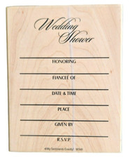 Wedding Shower Invitation Wooden Stamp