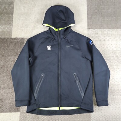 Nike Hoodie Mens L Therma Sphere Full Zip Training Volt Jacket