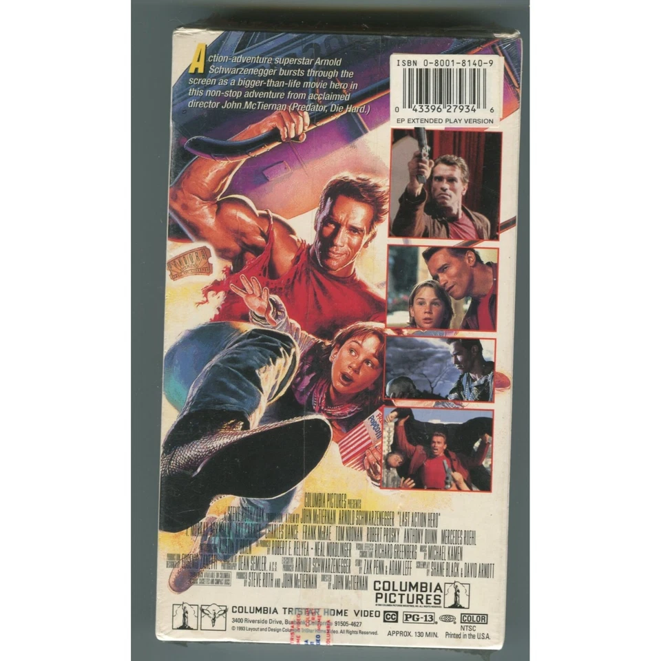The Last Action Hero (VHS, 1993) SEALED BRAND-NEW Arnold Schwarzenegger - Image 2 of 2