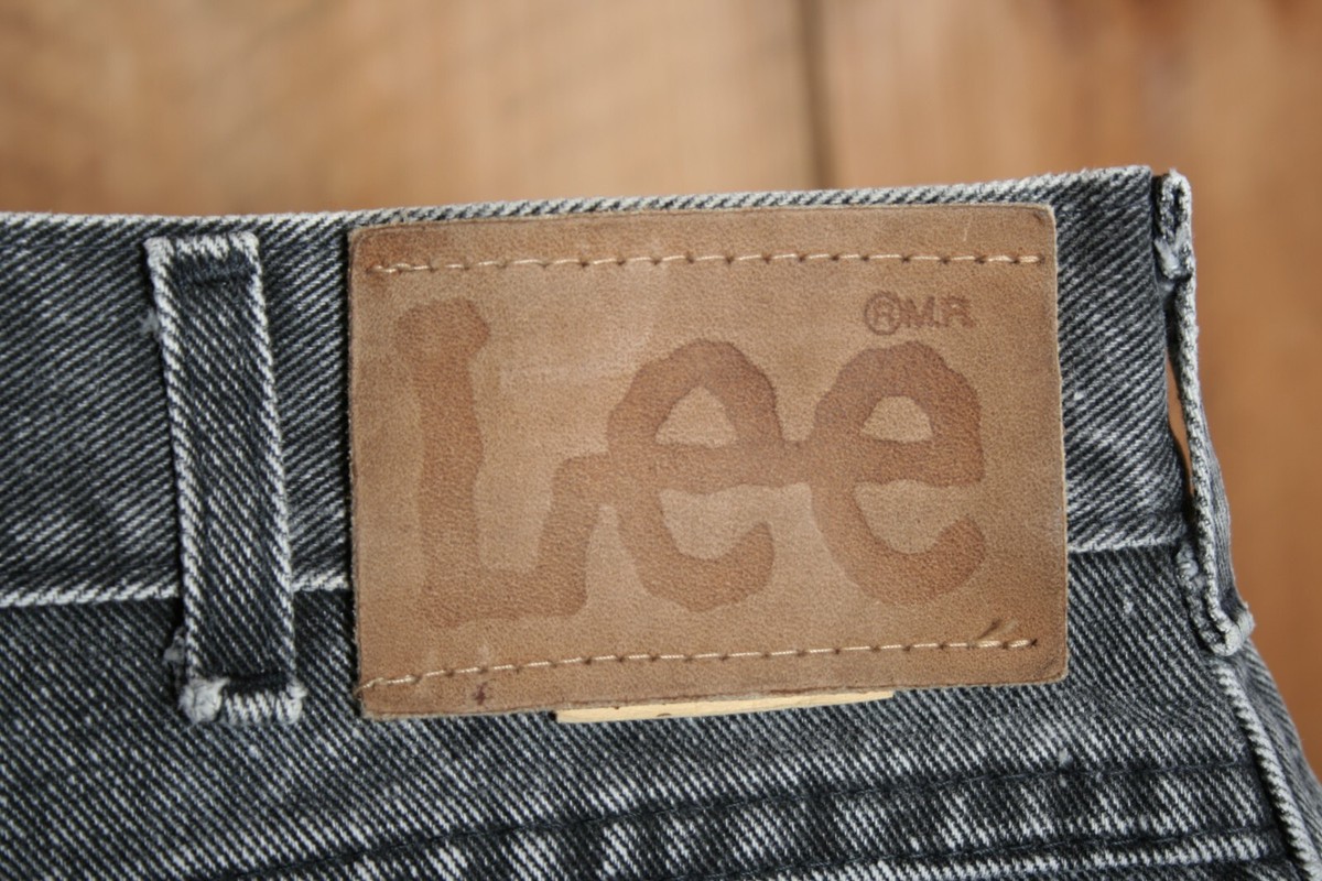 Vintage LEE Union Made in USA Faded Black Denim Tapered Leg