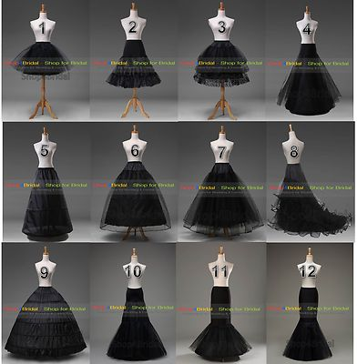 #ad Hot White Black Bridal Wedding Petticoat Crinoline Underskirt Hoop Hoopless $14.99