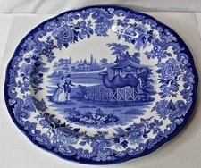 Spode Blue Room Collection Plate - Camel Enclosure - Zoological Theme - 10 1/2"