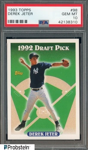 1993 Tops #98 Derek Jeter New York Yankees RC Rookie HOF PSA 10 GEM MINT