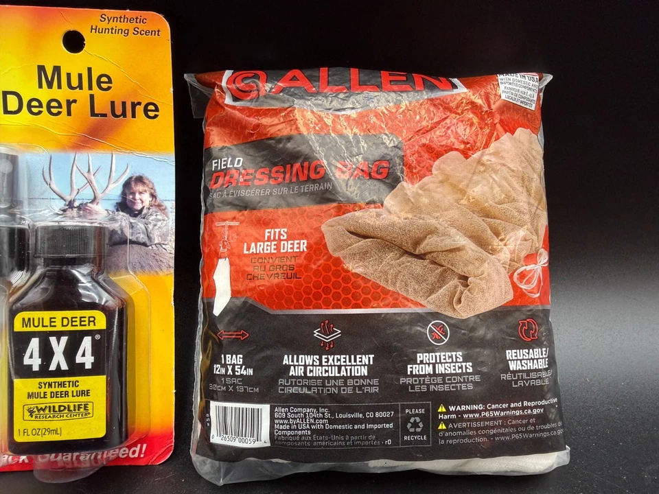 Wildlife Research 4x4 Mule Deer Lure & Allen Field Dressing Bag Kit de caza Foto 4 de 4