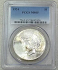 1924 Peace Silver Dollar PCGS MS65 Frosty Luster New Holder #S350