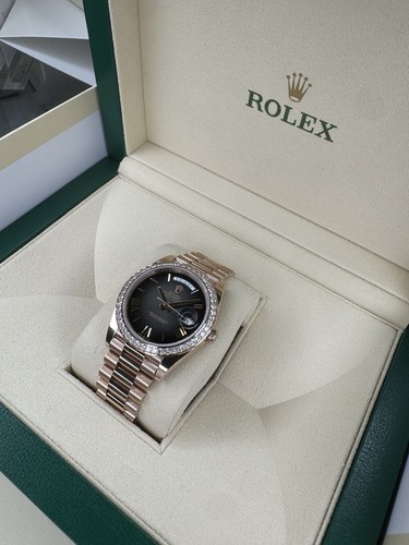 Rolex Day-Date 40 228345RBR 2025 Unworn Ombré Dial 18k Factory Bezel Rose Gold - Picture 13 of 24