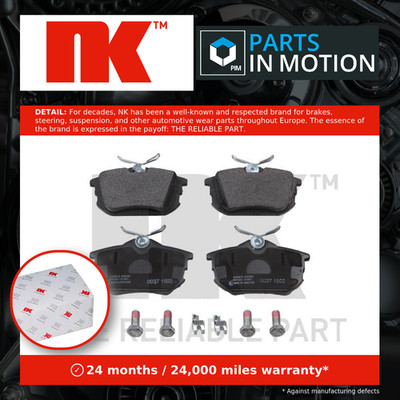 Brake Pads Set fits MITSUBISHI SPACE STAR DG3A 1.6 Rear 01 to 04 NK 30638455 New