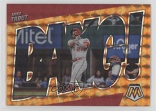 2022 Panini Mosaic Bang! Reactive Orange Mosaic Prizm /99 Mike Trout #BG-8 s1i