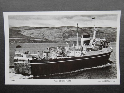 2 x MV DORIC FERRY & BARDIC FERRY Atlantic Steam Navigation Co Schiffe RP um 1960