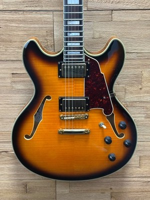 D'Angelico Excel EX-DC Semi-Hollow Guitar- 2013 - Flame Top -Sunburst w/OHSC