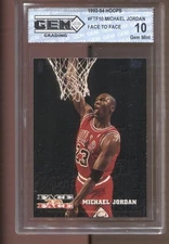 1993-94 Michael Jordan Hoops Face To Face #FTF10 Gem Mint 10 Bulls GOAT HOF MVP