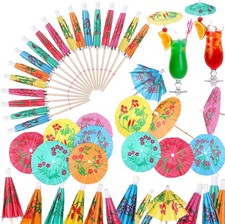288 Pieces Cocktail Umbrella for Drink Assorted Paper 4 Inch Umbrella Toothpi...