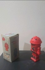 Vintage Whirl-A-Top Robot NO. 8001 Boxed Working 1970s Hong Kong Red Windup Toy