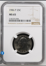 1988 p washington quart MS-65, belle pièce pour collection !!