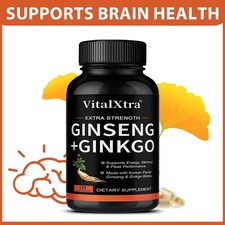 Korean Ginseng Extract Capsules - 1000mg - Brain Health - Perform at Your Best
