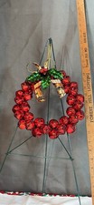 VINTAGE RED METAL JINGLE BELL WREATH