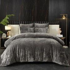 Crushed Velvet Comforter Set King, Lightweight Comforter Set, 5pcs Ultra Soft...