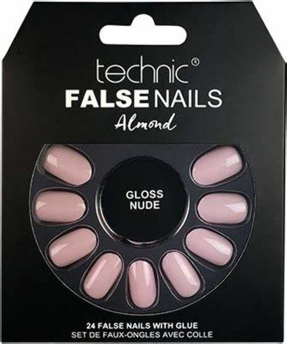 Technic False Nails Almond- Gloss Nude