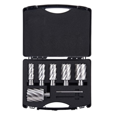 Annular Cutter Set HSS Magnetic Drill Bits 6/13pc Weldon Shank 2/1in Depth